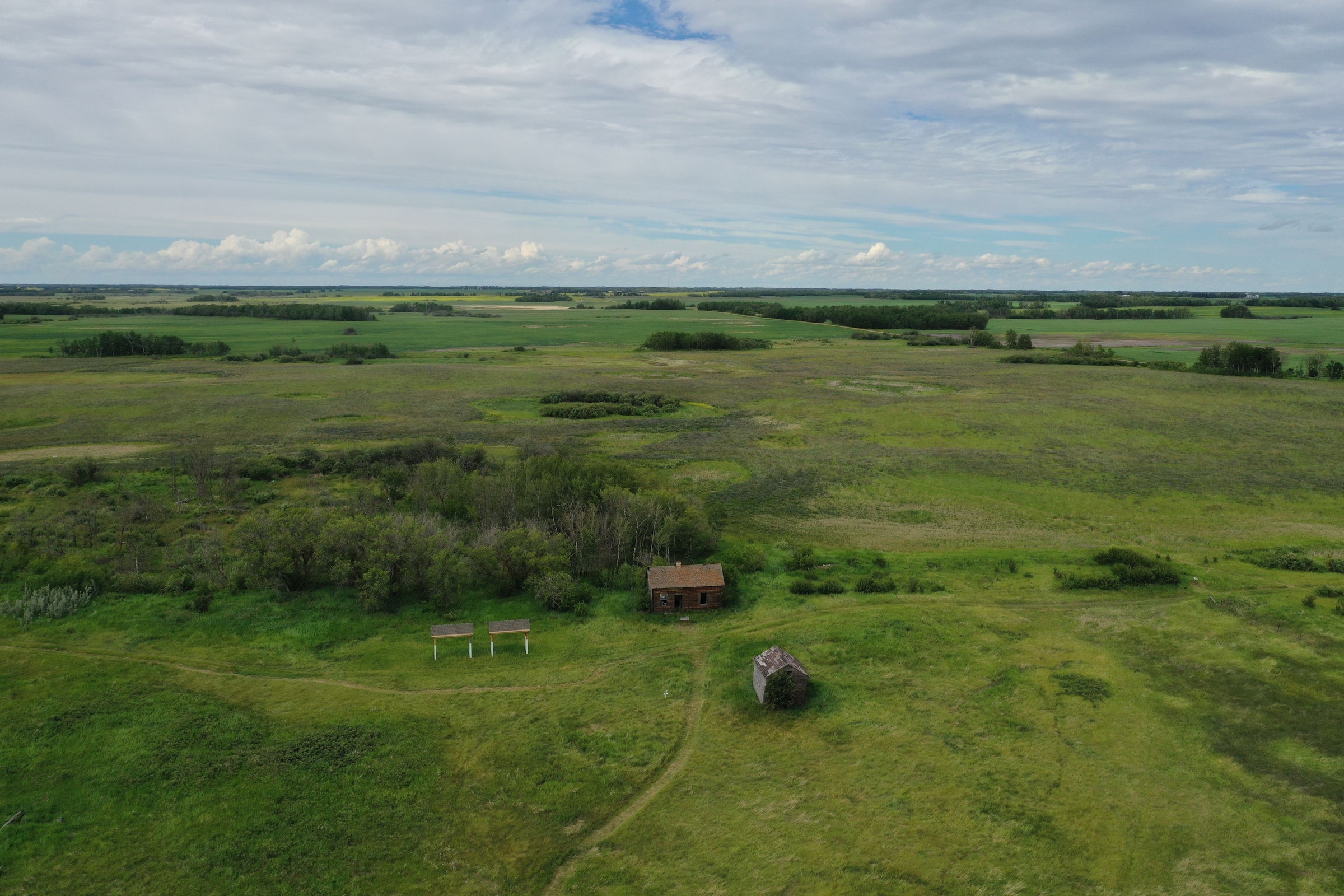 Aerial view of the Métis-led IPCA in Lamont County, Alberta