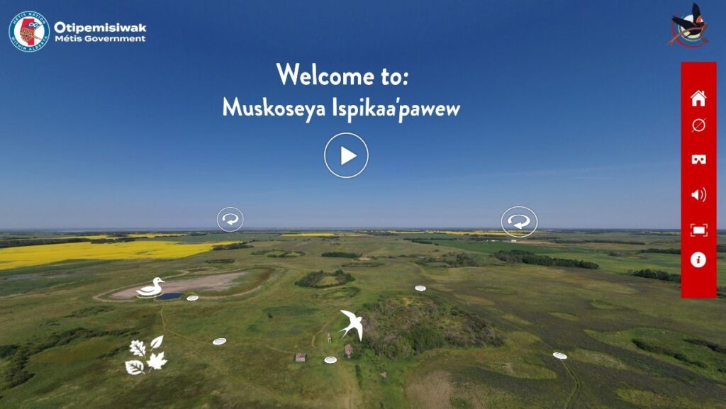 Welcome screen of the IPCA 360 virtual tour with clickable hotspots
